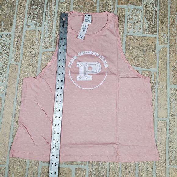 Victorias’s Secret PINK Cotton Racerback Tank Top, Want to be Pink, Large - NWT - Picture 6 of 6